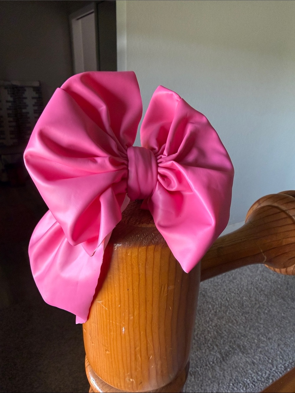 Pink pleather Messy wrap